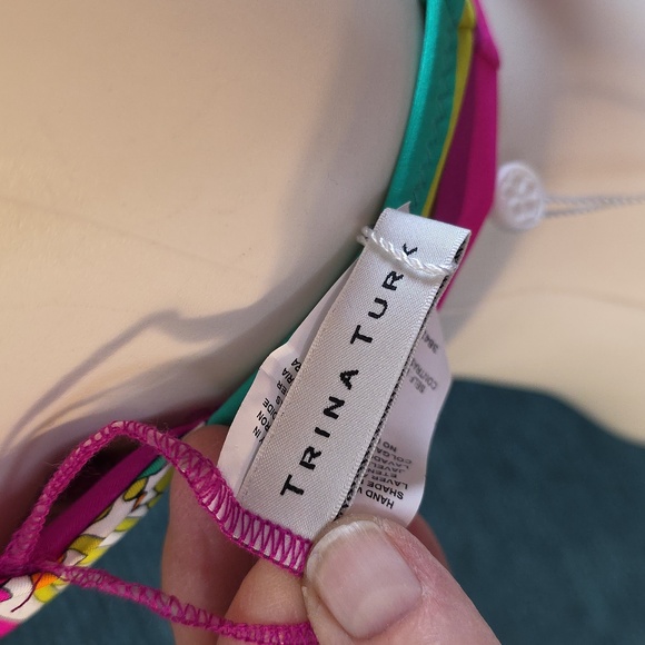 Trina Turk Bikini Top Hawaiian Garden Triangle Style - Picture 8 of 8